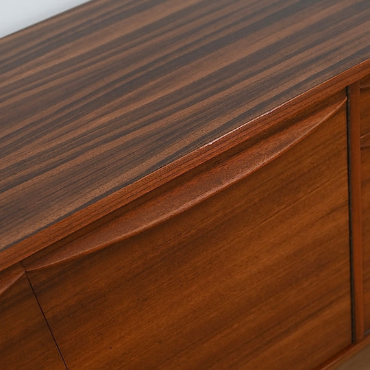 Mid Century Zebrano and Walnut Sideboard by Morris of Glasgow - Refinished