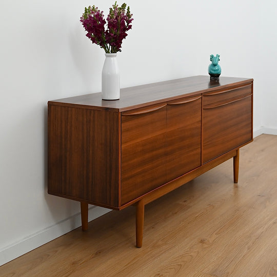Mid Century Zebrano and Walnut Sideboard by Morris of Glasgow - Refinished