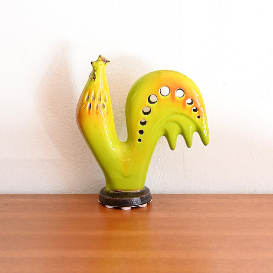 Mid Century Retro Glazed Fat Lava Rooster