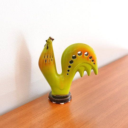 Mid Century Retro Glazed Fat Lava Rooster