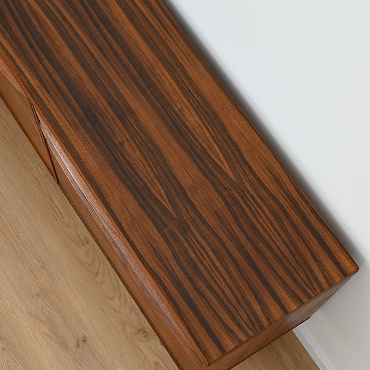 Mid Century Zebrano and Walnut Sideboard by Morris of Glasgow - Refinished