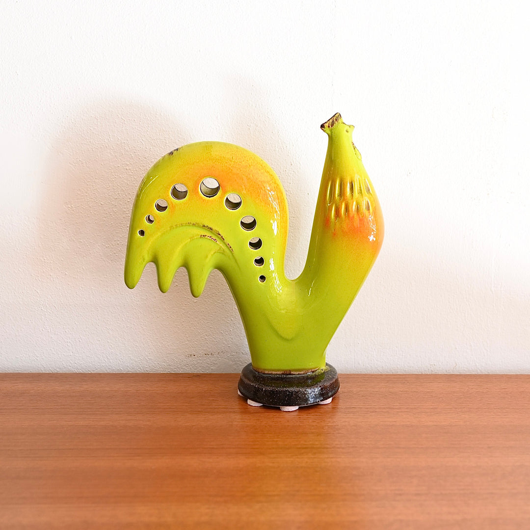 Mid Century Retro Glazed Fat Lava Rooster