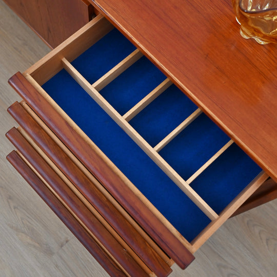 Mid Century Teak Lip Handled Sideboard by Parker Furniture