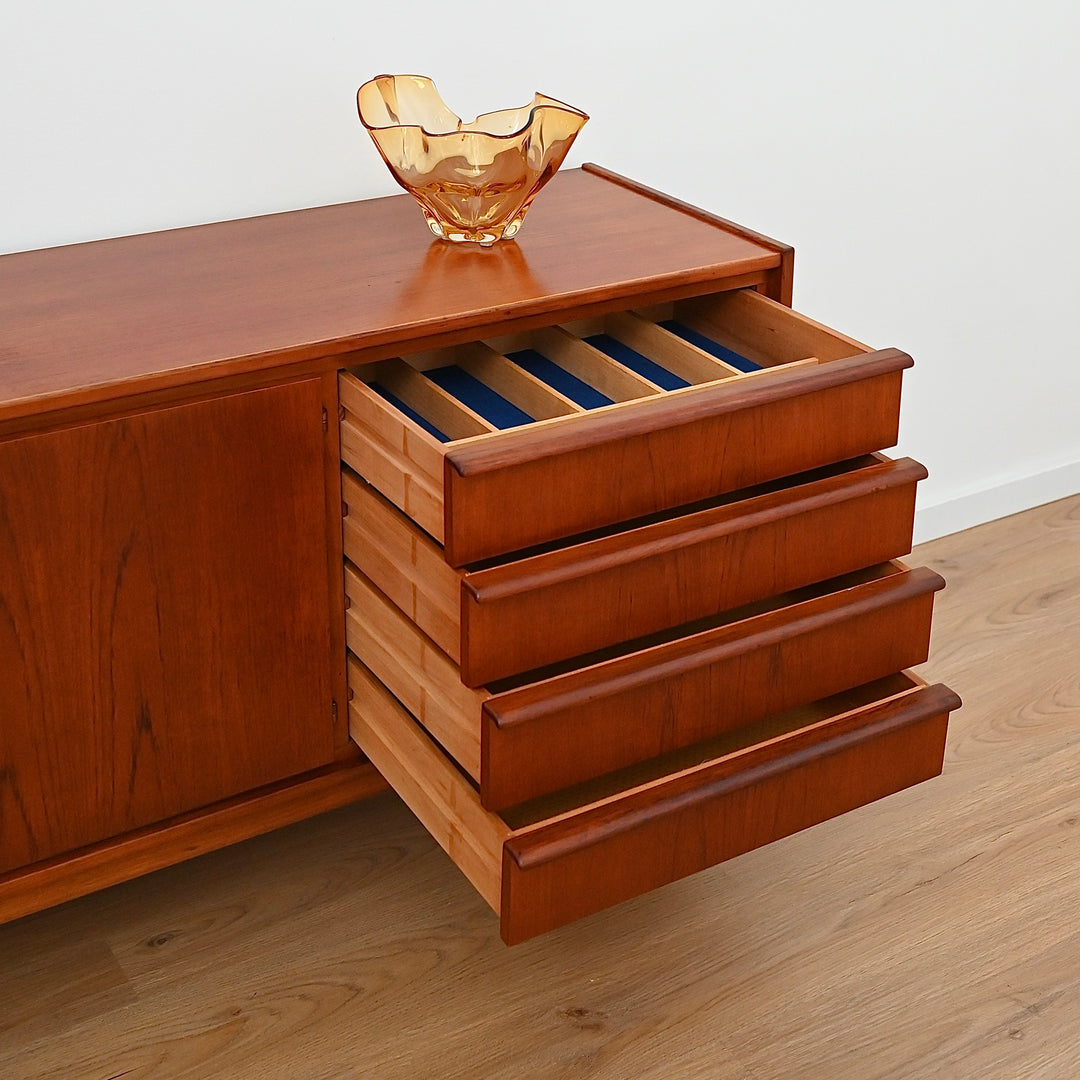 Mid Century Teak Lip Handled Sideboard by Parker Furniture