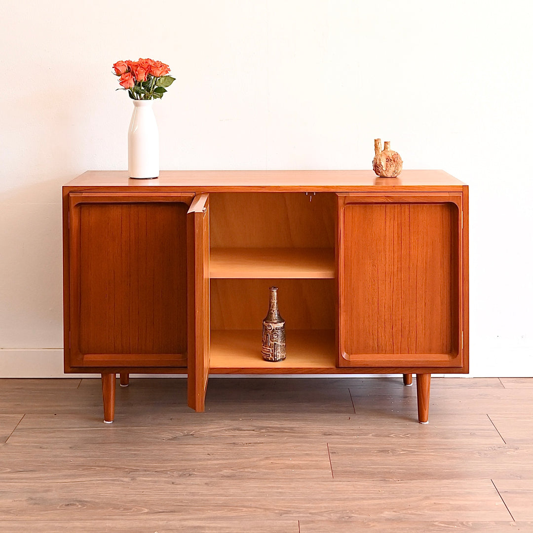 Mid Century Teak Sideboard LP Record Cabinet by Chiswell