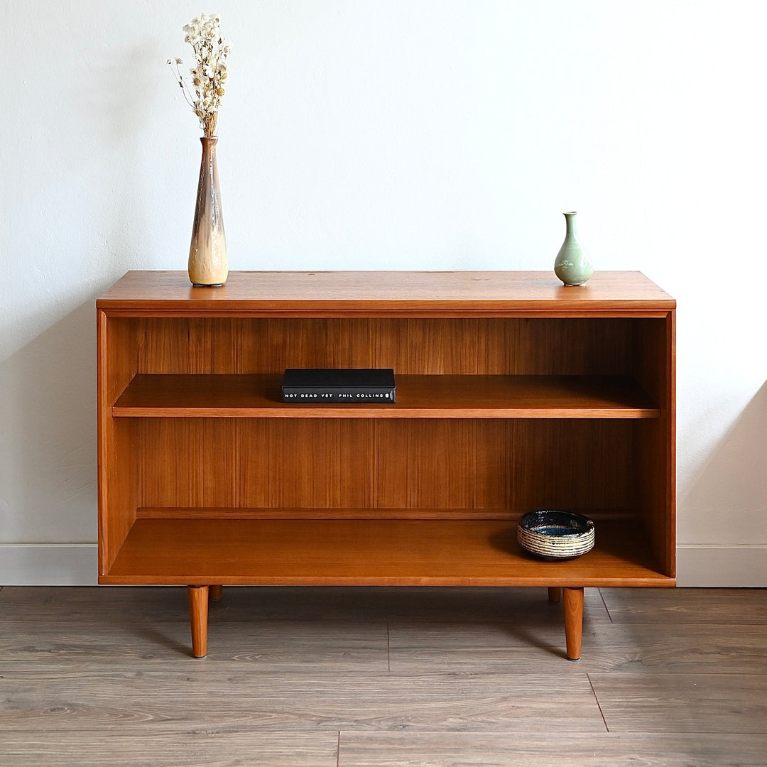 Mid Century Teak Sideboard LP Record Cabinet Bookshelf by Chiswell