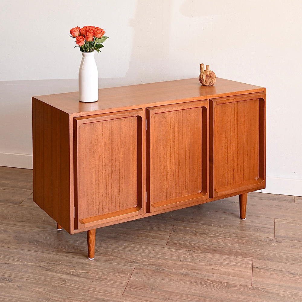 Mid Century Teak Sideboard LP Record Cabinet by Chiswell