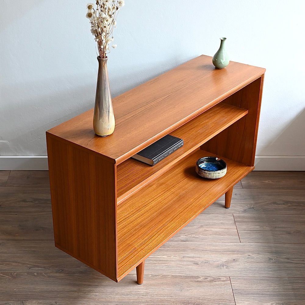 Mid Century Teak Sideboard LP Record Cabinet Bookshelf by Chiswell