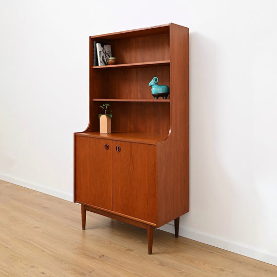 Parker Nordic Teak Cats Eye Sideboard Buffet Credenza Bookshelf