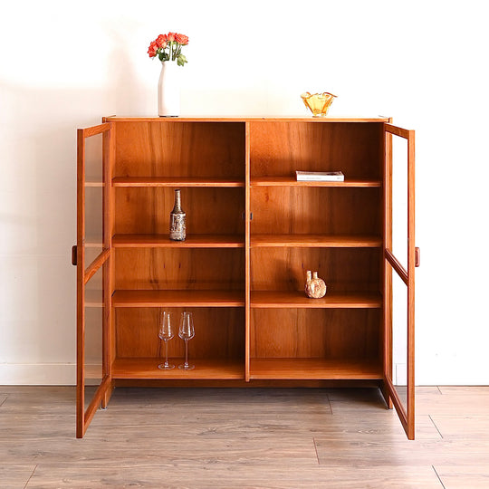 Parker Teak Wall Unit Display Cabinet Hutch