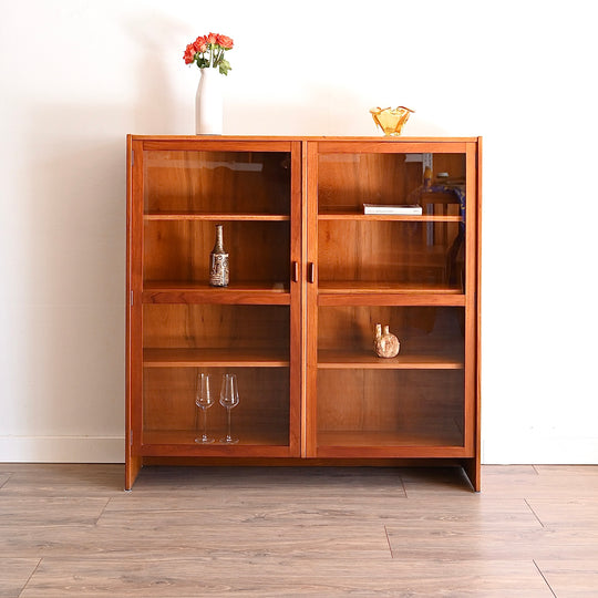 Parker Teak Wall Unit Display Cabinet Hutch