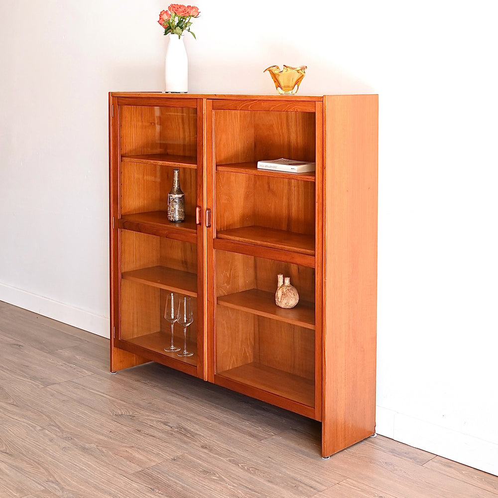 Parker Teak Wall Unit Display Cabinet Hutch