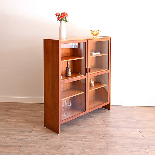 Parker Teak Wall Unit Display Cabinet Hutch
