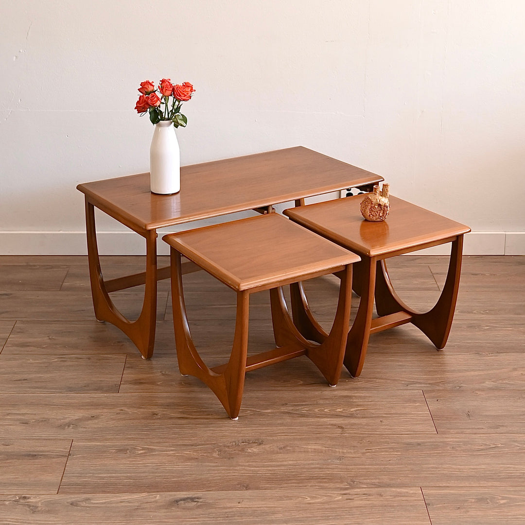 Mid Century Teak Nesting Tables by Kalmar