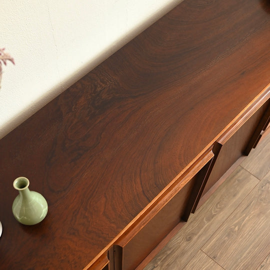 Mid Century Walnut Sideboard LP Record Cabinet