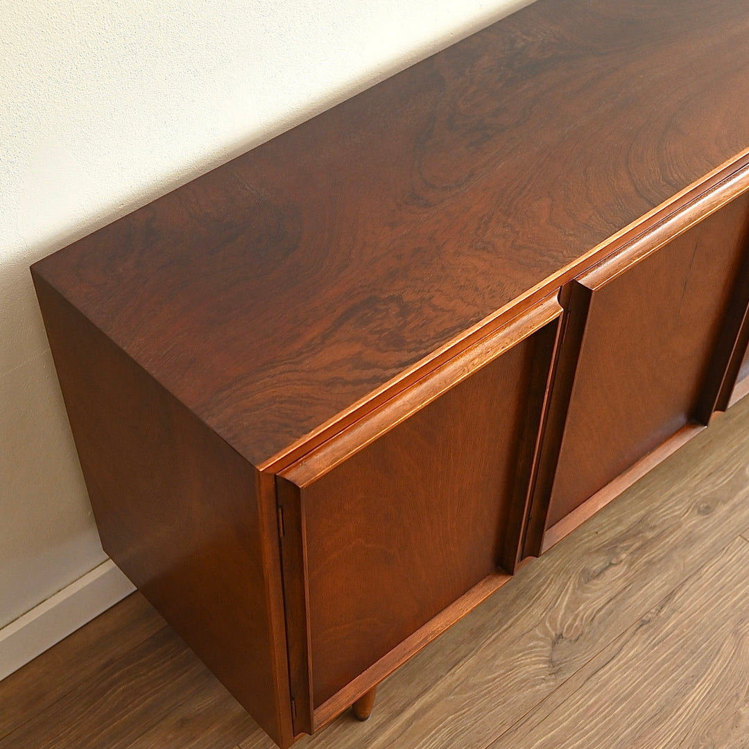 Mid Century Walnut Sideboard LP Record Cabinet