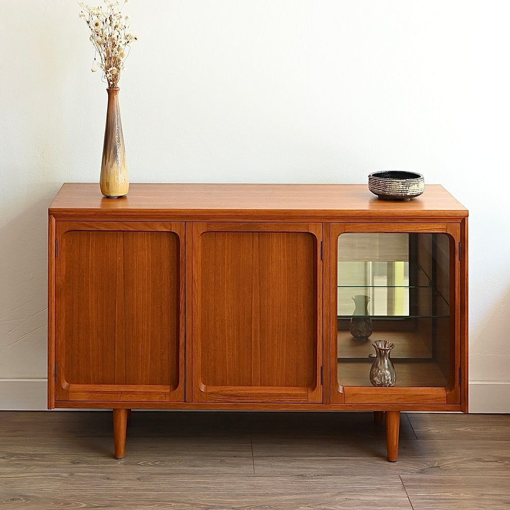 Mid Century Walnut Sideboard Bookshelf Cabinet