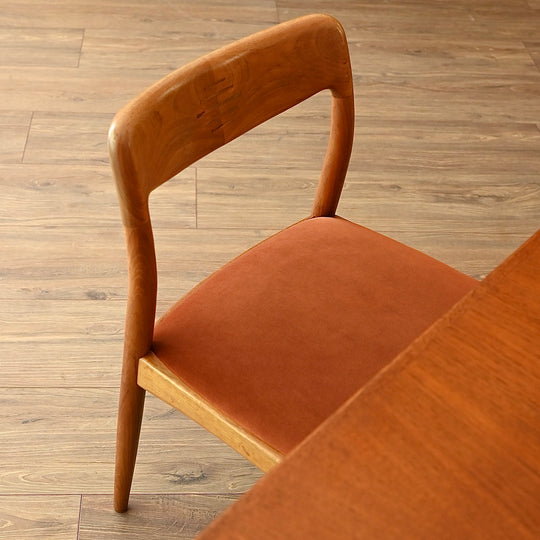 4x Mid Century Teak Dining Chairs by D Scan