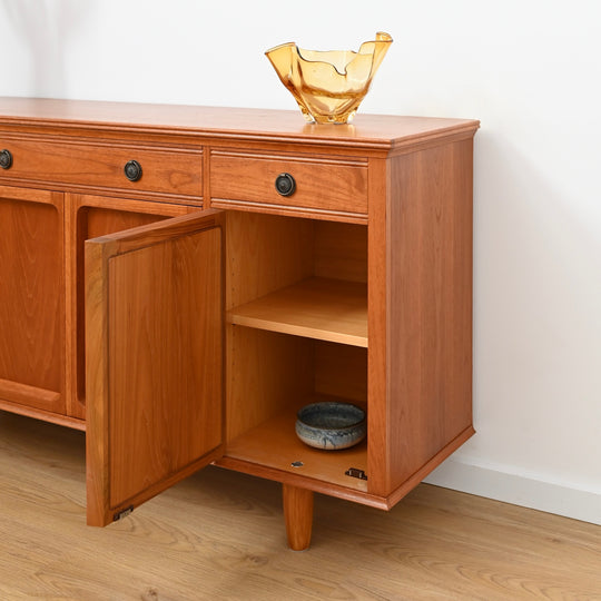 Mid Century Teak Sideboard Buffet LP Record Cabinet by Chiswell