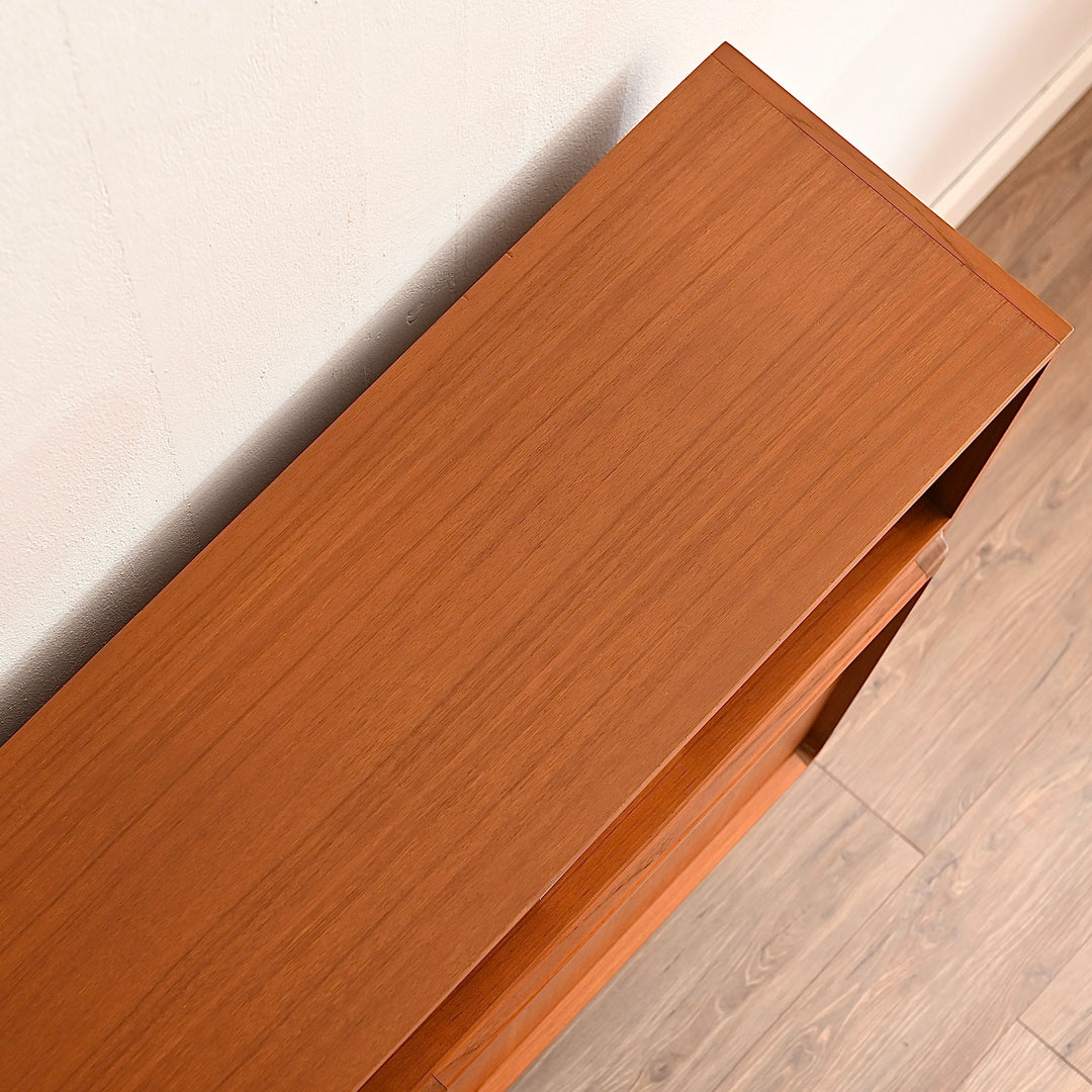 Mid Century Teak Sideboard Buffet Bar Cabinet by Chiswell