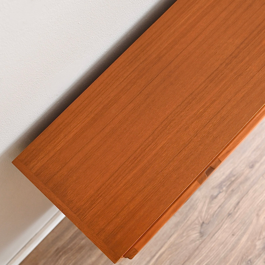 Mid Century Teak Sideboard Buffet Bar Cabinet by Chiswell