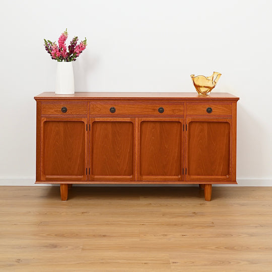 Mid Century Teak Sideboard Buffet LP Record Cabinet by Chiswell