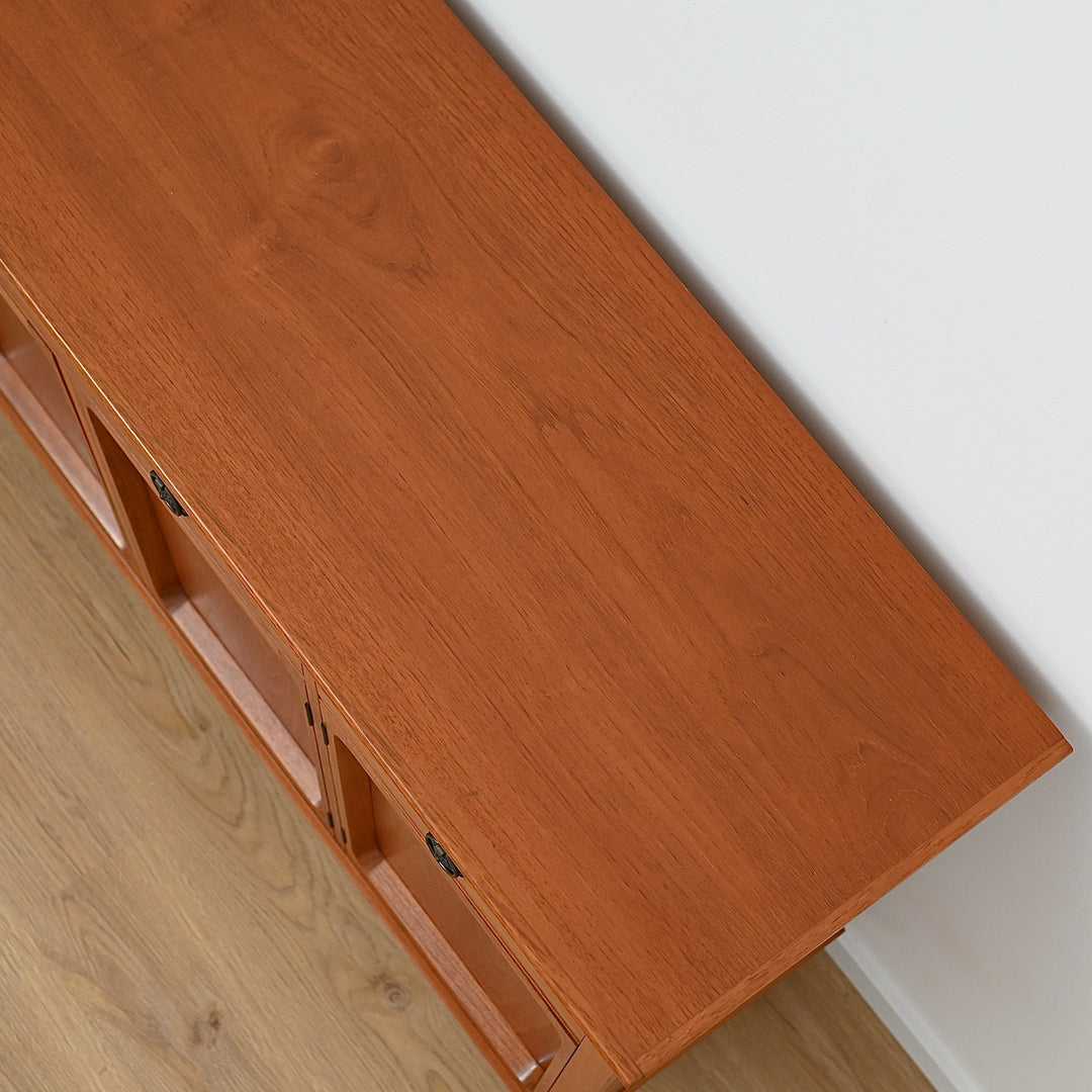 Mid Century Teak Sideboard Buffet LP Record Cabinet by Chiswell