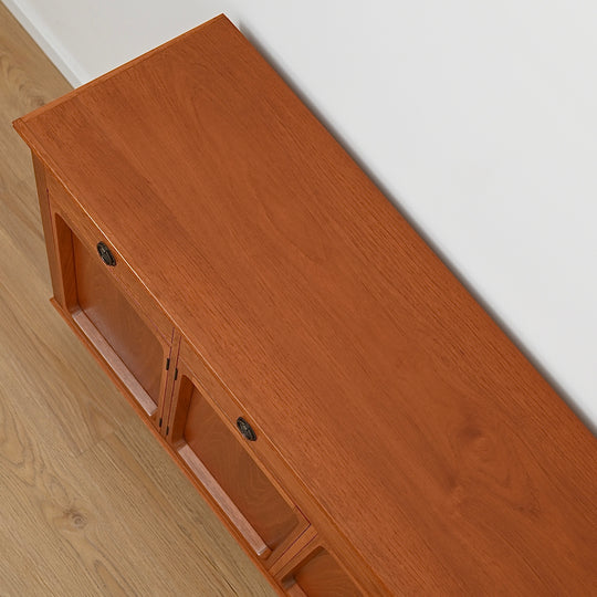 Mid Century Teak Sideboard Buffet LP Record Cabinet by Chiswell