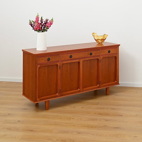 Mid Century Teak Sideboard Buffet LP Record Cabinet by Chiswell
