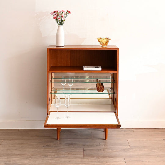Mid Century Teak Sideboard Buffet Cabinet by Chiswell
