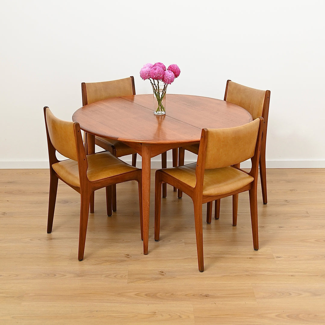Parker Teak Round Extendable Dining Table