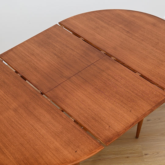 Parker Teak Round Extendable Dining Table