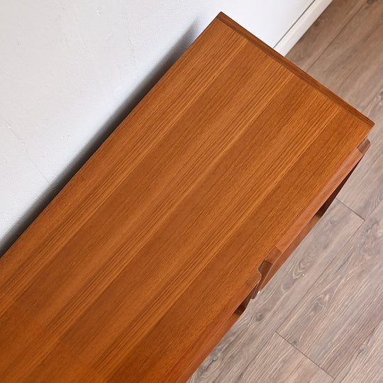 Mid Century Teak Sideboard LP Record Cabinet with Drawers by Chiswell
