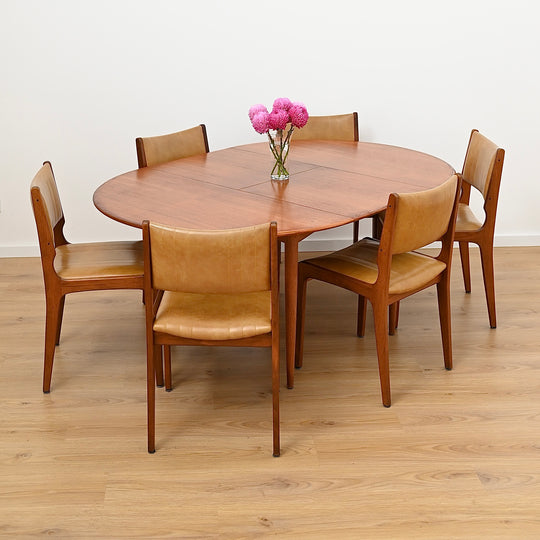 Parker Teak Round Extendable Dining Table