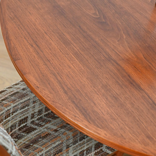 Mid Century Round Parker Teak Dining Table with Butterfly Extension