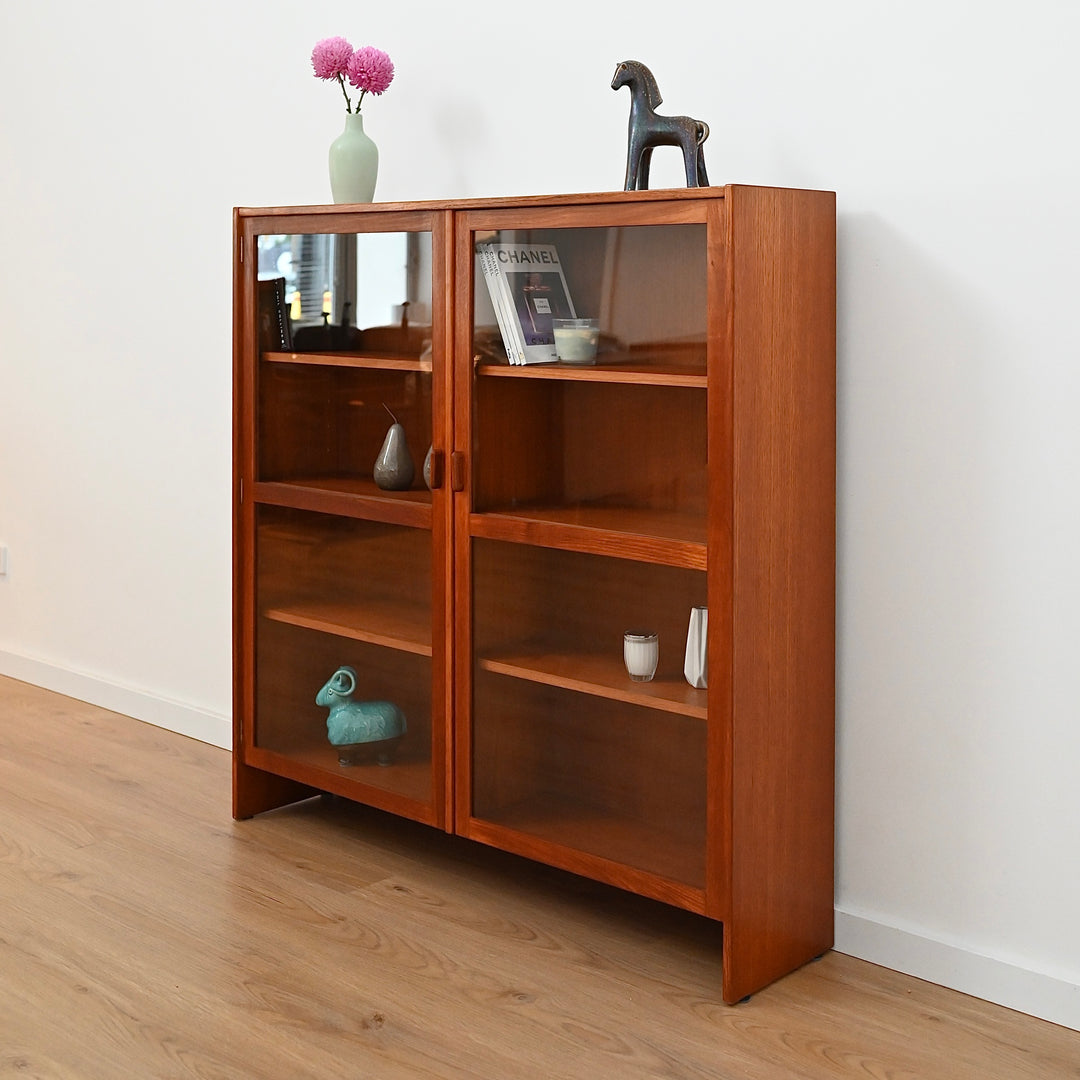 Parker Teak Wall Unit Display Cabinet Hutch