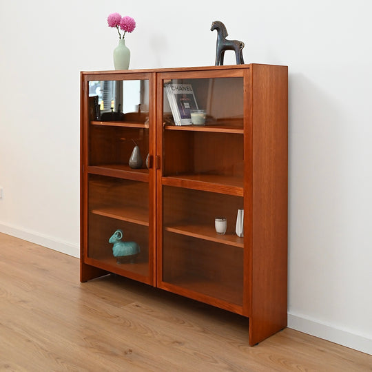 Parker Teak Wall Unit Display Cabinet Hutch