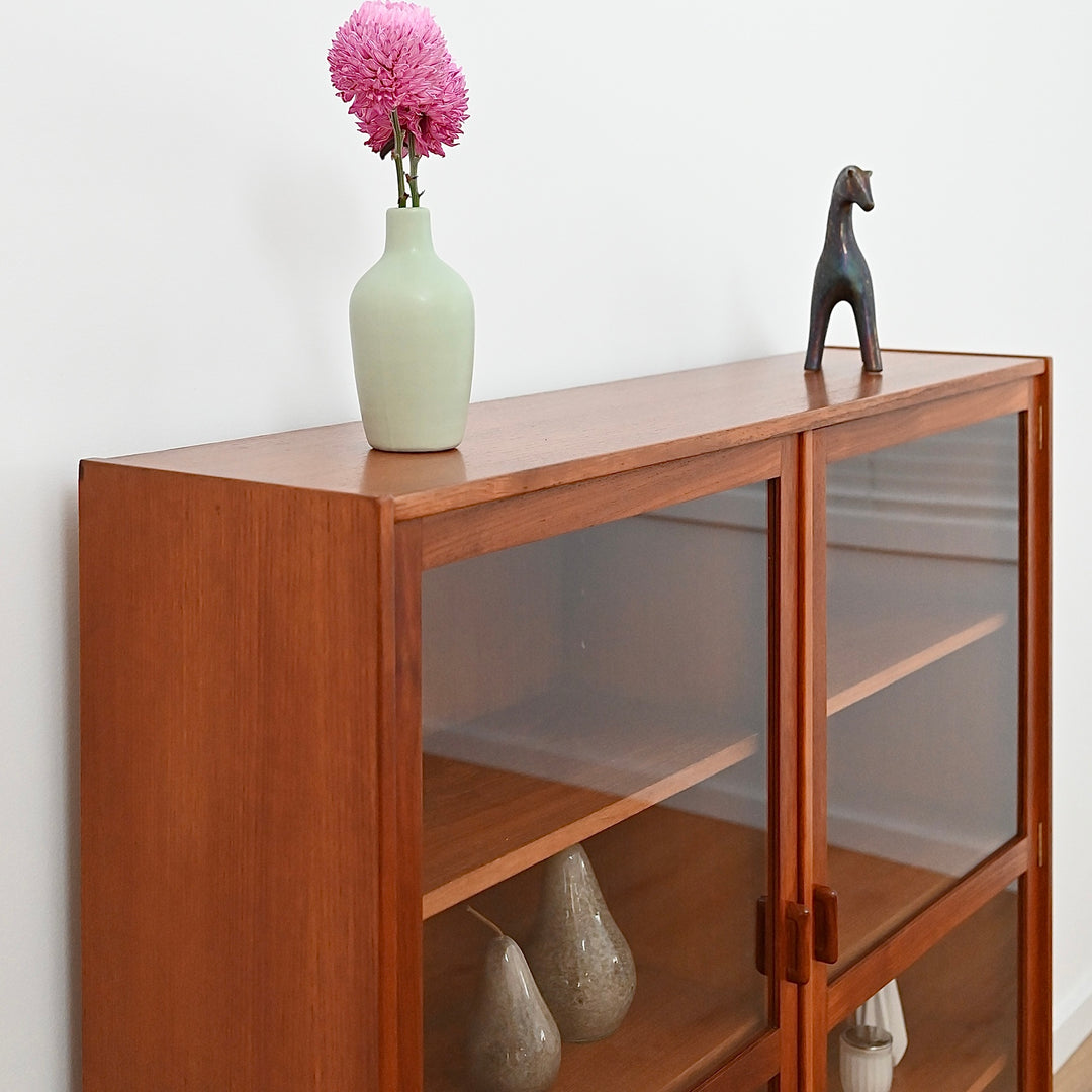 Parker Teak Wall Unit Display Cabinet Hutch