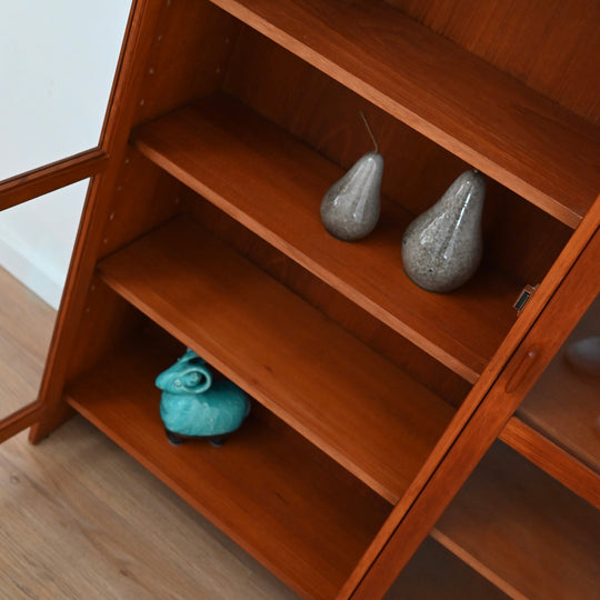 Parker Teak Wall Unit Display Cabinet Hutch
