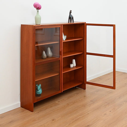 Parker Teak Wall Unit Display Cabinet Hutch