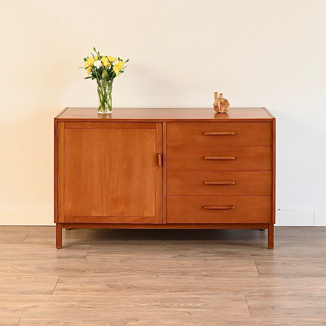 Parker Teak Sideboard LP Record Cabinet with Drawers