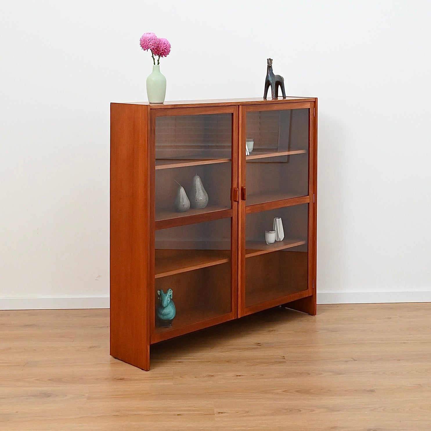 Parker Teak Wall Unit Display Cabinet Hutch