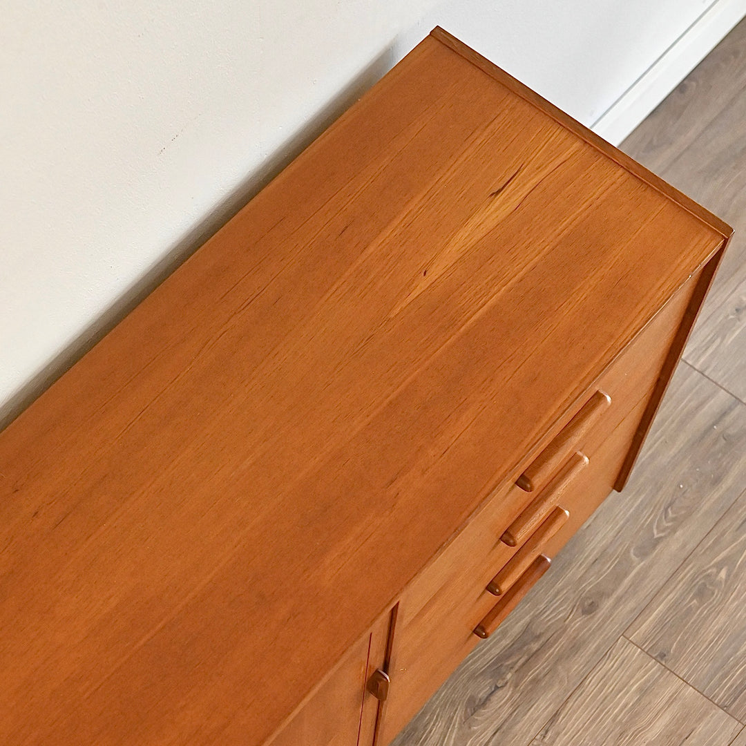 Parker Teak Sideboard LP Record Cabinet with Drawers