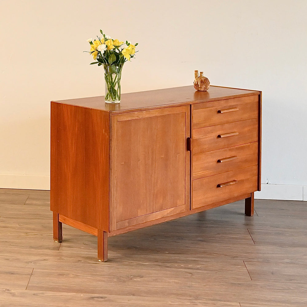 Parker Teak Sideboard LP Record Cabinet with Drawers