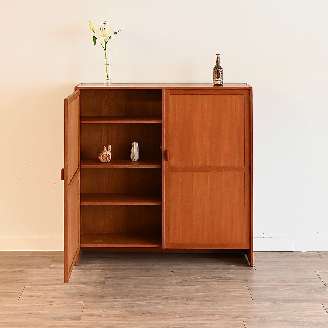 Parker Teak Wall Unit Cabinet Hutch 
