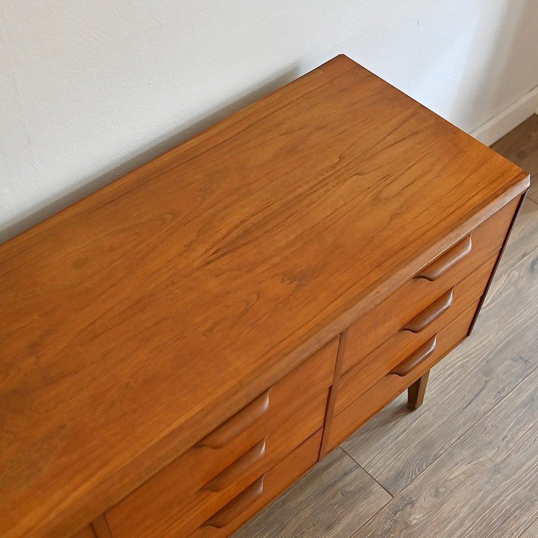 Mid Century Teak Dresser Drawers Low Boy Sideboard