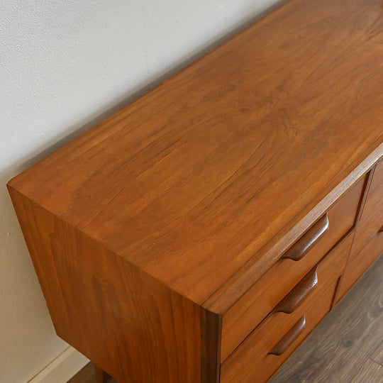 Mid Century Teak Dresser Drawers Low Boy Sideboard