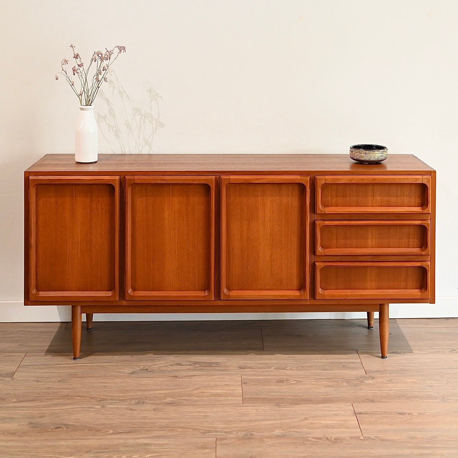 Mid Century Teak 'Koben' Sideboard LP Record Cabinet by Chiswell