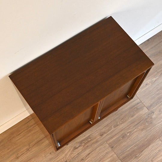 Mid Century Walnut Sideboard LP Record Cabinet by Chiswell