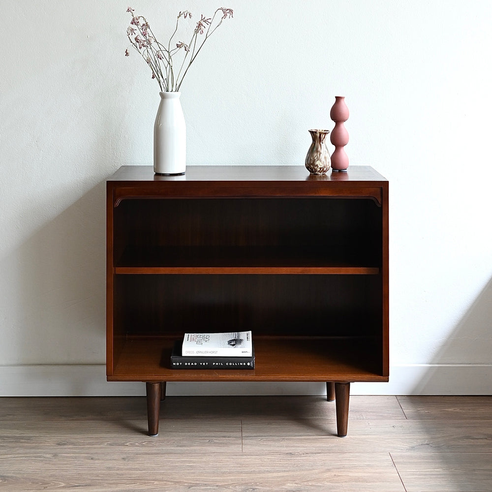 Mid Century Walnut Bookshelf Bookcase LP Record Cabinet by Chiswell